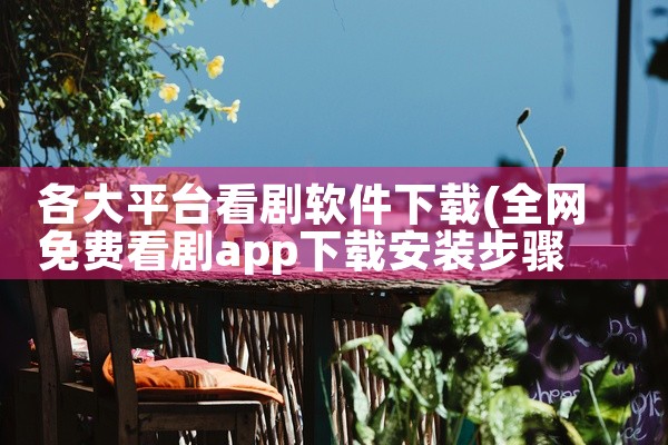 各大平台看剧软件下载