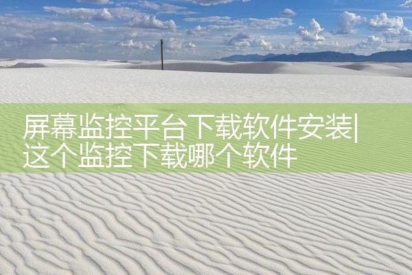 屏幕监控平台下载软件安装