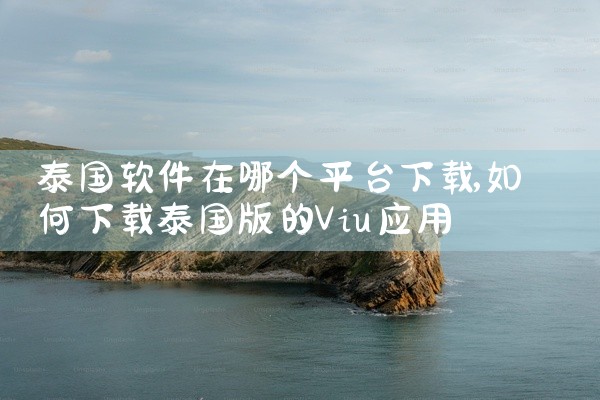 泰国软件在哪个平台下载