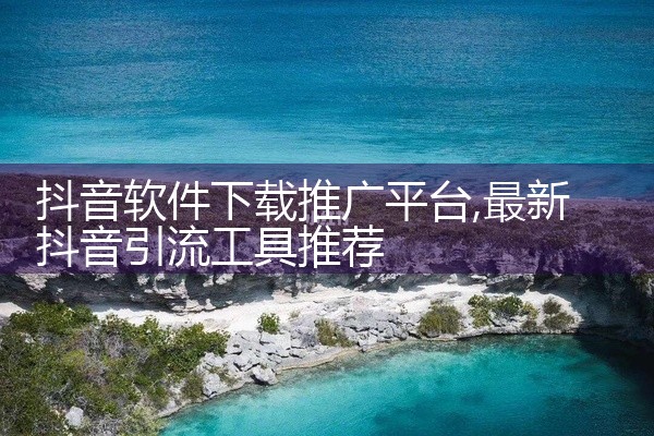 抖音软件下载推广平台