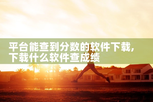 平台能查到分数的软件下载