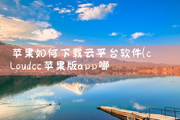 苹果如何下载云平台软件
